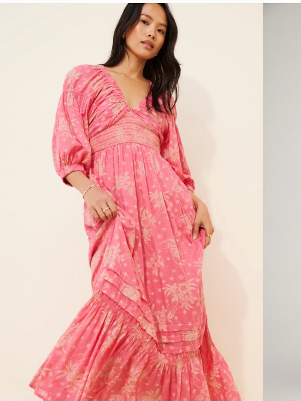 Free People Golden Hour Maxi Dress in Electropop Pink - Picture 2 of 7